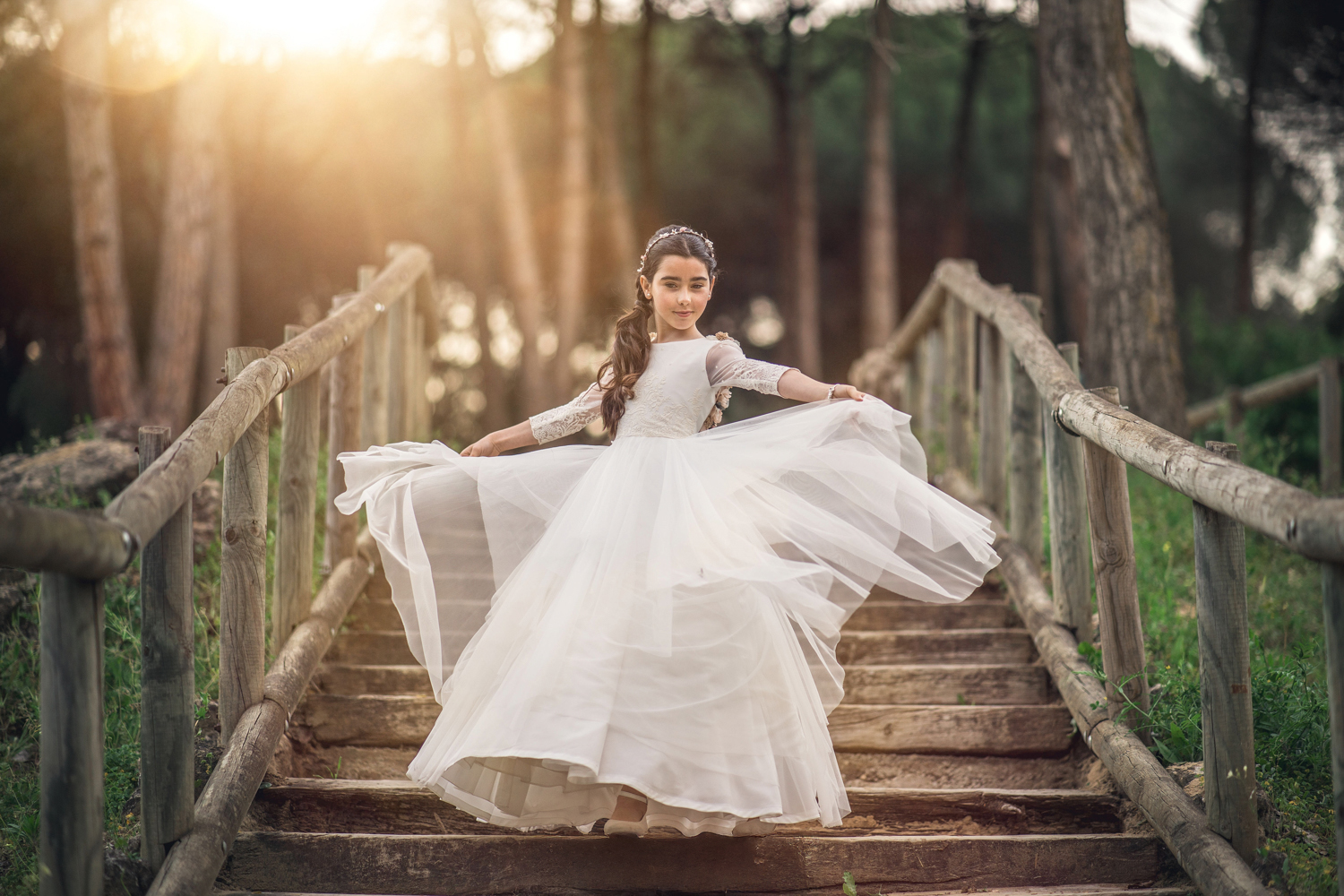 La magia de la comunión de Carla: Un reportaje natural entre el Pinar del Rey y el Parque de la Vida en San Roque