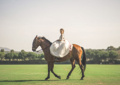 Comunion de Carmen con caballo en Club de Polo Ayala, San Roque